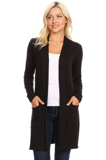 Casual Solid Cardigan